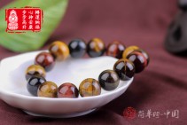 如日方升虎睛石转运纳财彩色手链